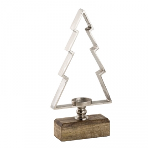 Vianočný svietnik na čajovú sviečku stromček 50cm