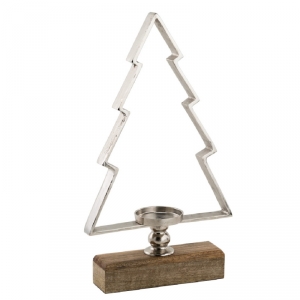 Vianočný svietnik na čajovú sviečku stromček veľký 