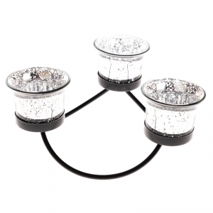 Vianočný svietnik na stôl čierny