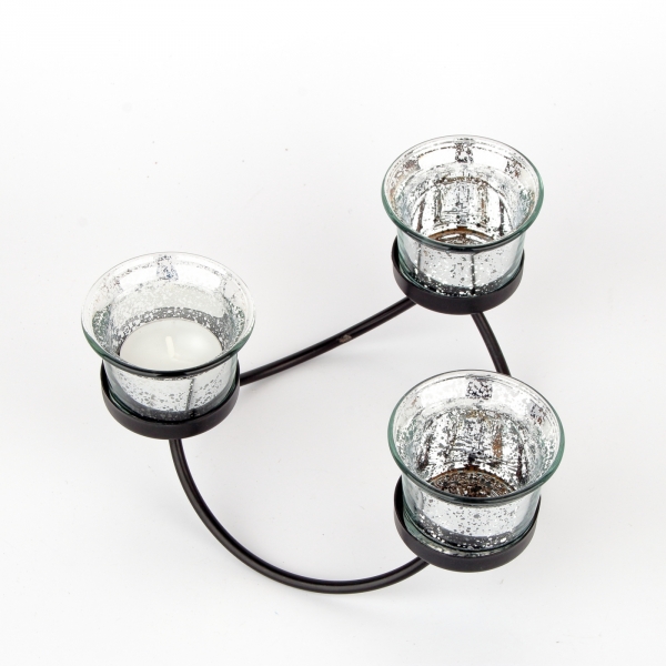 Vianočný svietnik na stôl čierny