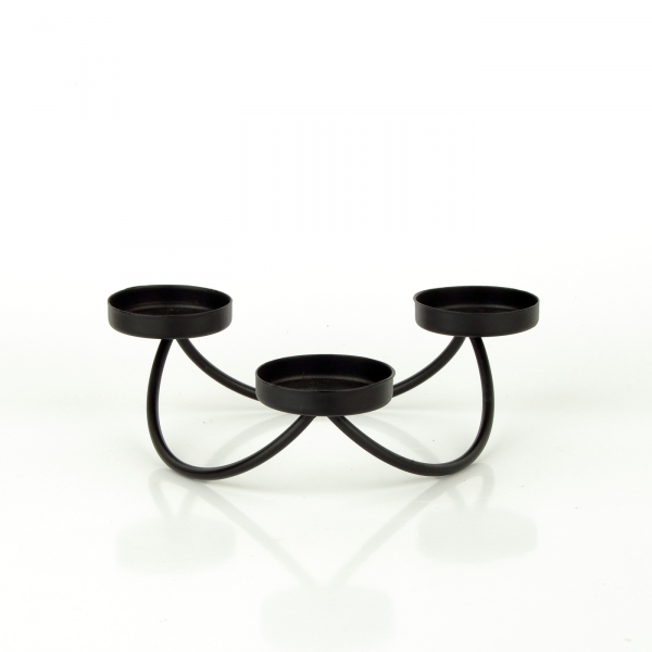 Vianočný svietnik na stôl čierny