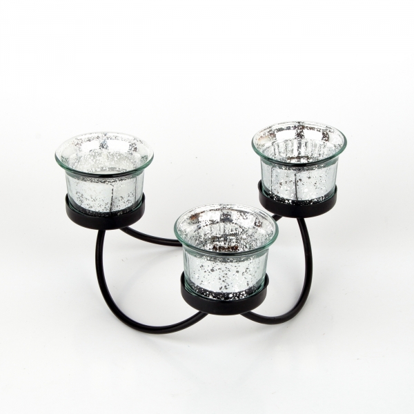 Vianočný svietnik na stôl čierny