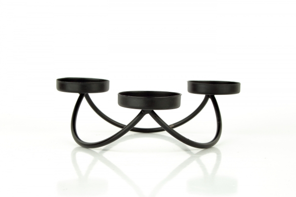 Vianočný svietnik na stôl čierny