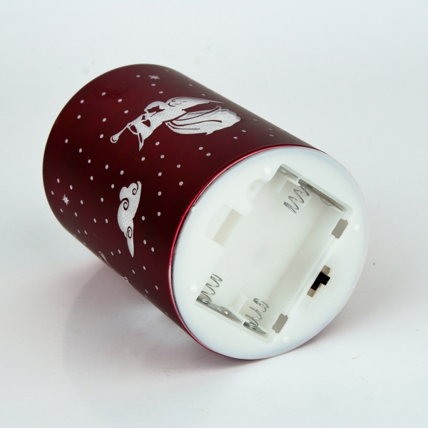 Vianočný svietnik s LED svetlom anjelíček