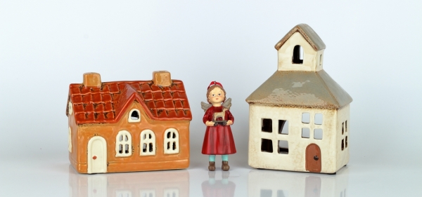 Vianočný svietiaci domček so zvoničkou