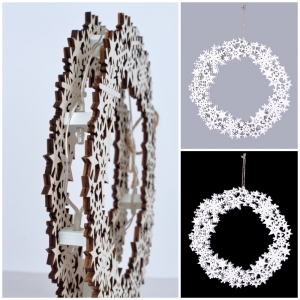 Vianočný veniec na zavesenie LED svítící 40cm