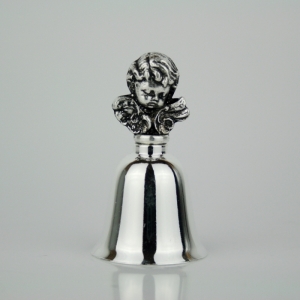 Vianočný zvon s hlavou anjelika 7cm