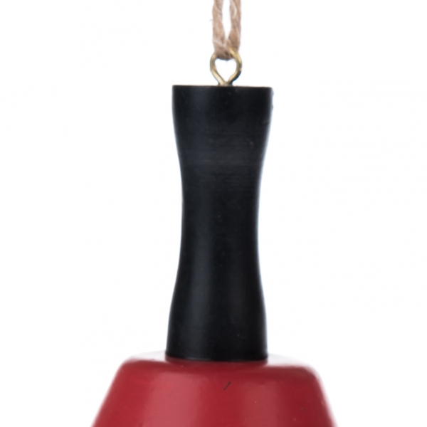 Vianočný zvonček červený so srdiečkami