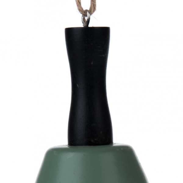 Vianočný zvonček zelený 6,5x8cm