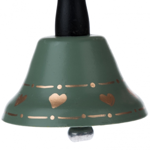 Vianočný zvonček zelený 6,5x8cm