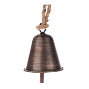 Vianočný zvonček kovový 9,5x12x9,5cm