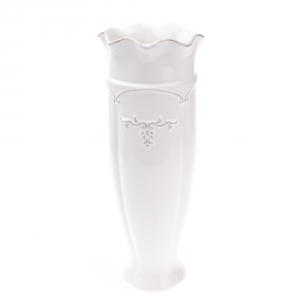 Váza biela 13x13x35cm