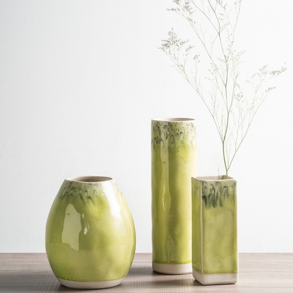 Váza buclatá 20cm MADEIRA zelená