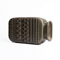 Váza keramika aztéckej vzory zelená 34x18cm