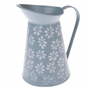 Váza kovová kanvička 19x22x14cm