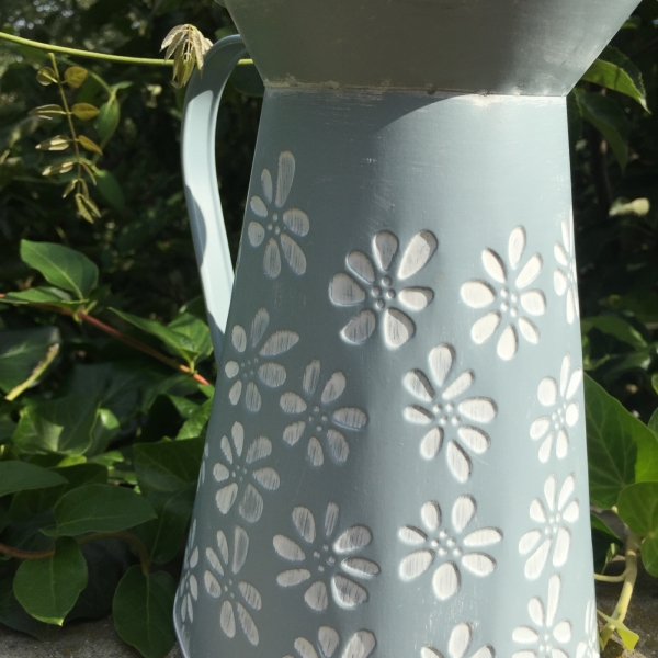 Váza kovová kanvička 19x22x14cm