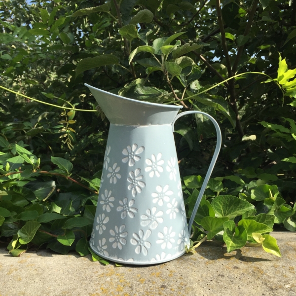 Váza kovová kanvička 19x22x14cm