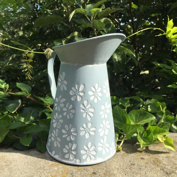 Váza kovová kanvička 19x22x14cm