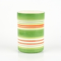Pruhovaná váza zelená 10x13,5cm