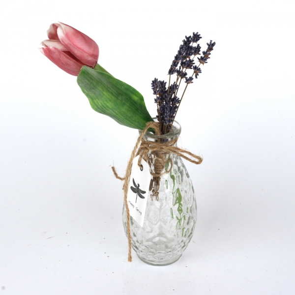 Vázička sklenená vážka 14cm