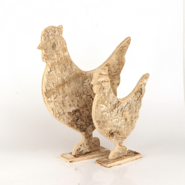 Veľkonočné dekorácie drevená sliepky 26,5x25cm