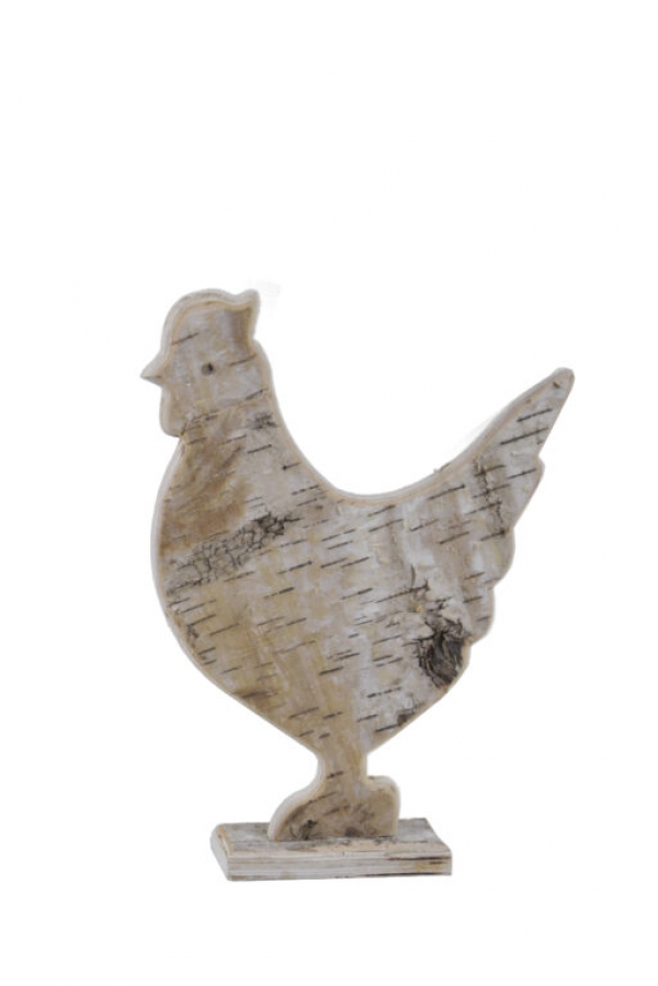 Veľkonočné dekorácie drevená sliepka 26x17cm