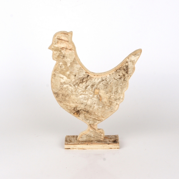 Veľkonočné dekorácie drevená sliepka 26x17cm