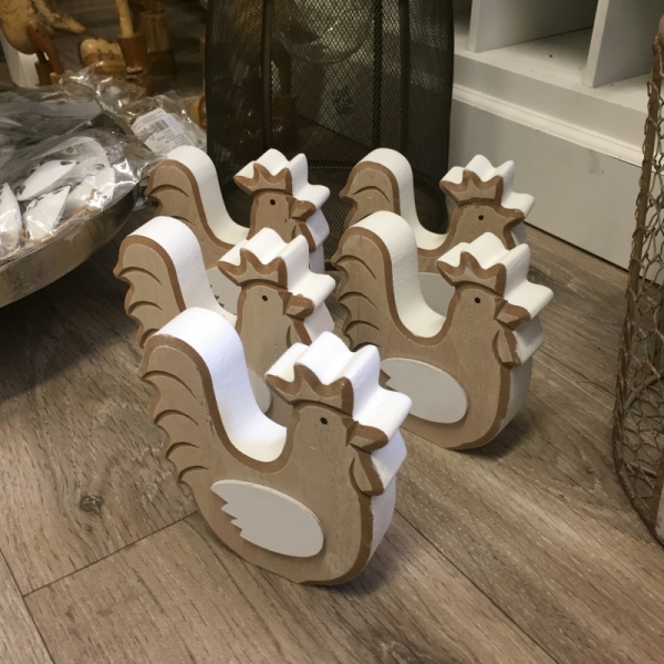 Veľkonočné dekorácie drevený kohút 11,5×12×2,5cm