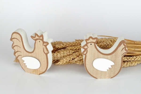 Veľkonočná dekorácia drevený kohút typ B 11,5×12×2,5cm 