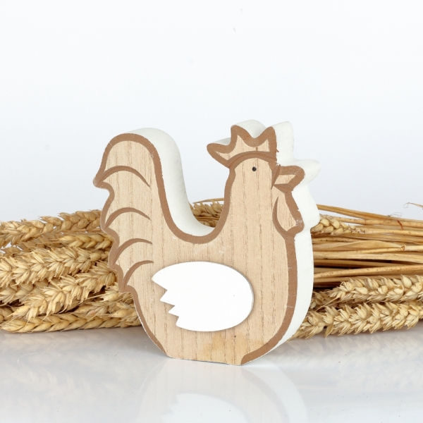 Veľkonočná dekorácia drevený kohút typ B 11,5×12×2,5cm 