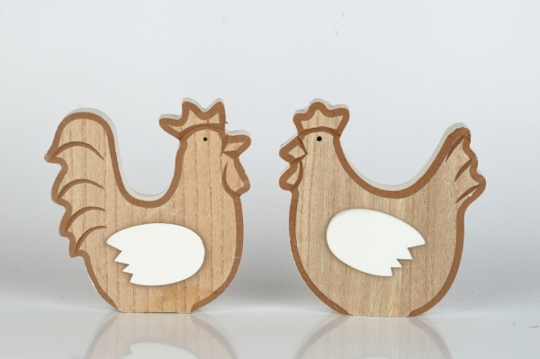 Veľkonočná dekorácia drevený kohút typ B 11,5×12×2,5cm 