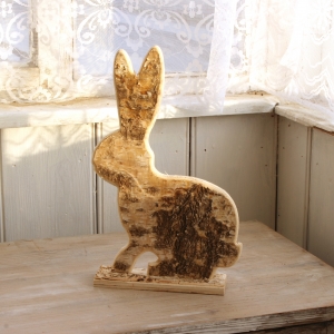 Veľkonočné dekorácie drevený zajac 31x17cm