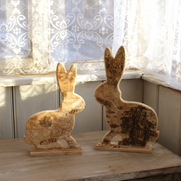 Veľkonočné dekorácie drevený zajac 31x17cm