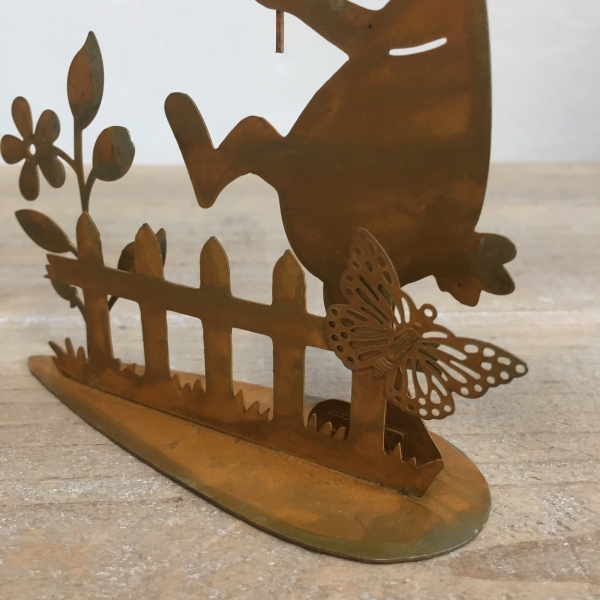 Veľkonočná dekorácia na stôl zajac 14x12,5x3,5cm