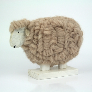 Veľkonočné dekorácie ovce z vlny béžová 25cm