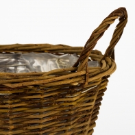 Veľkonočná dekorácia prútený kôš 16x12cm