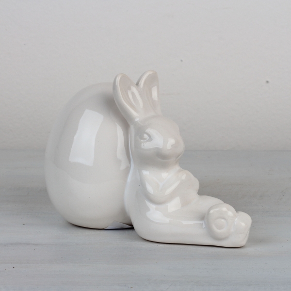 Veľkonočná dekorácie sediaci zajac 10x14cm