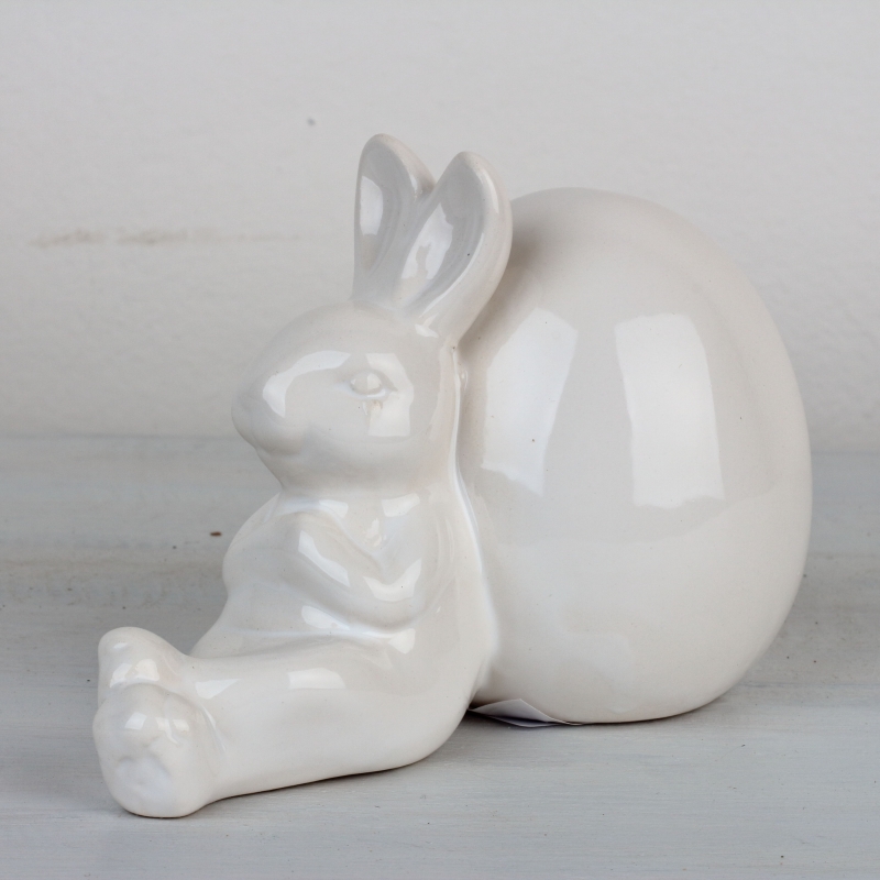 Veľkonočná dekorácie sediaci zajac 10x14cm