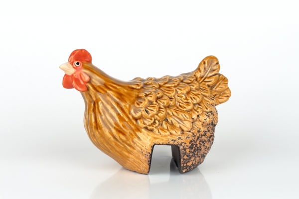 Veľkonočná dekorácia sliepka svetlo hnedá