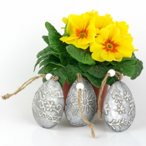 Veľkonočné dekorácie vajcia 5x7cm set 3ks