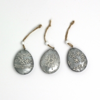 Veľkonočné dekorácie vajcia 5x7cm set 3ks