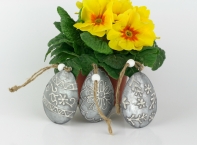 Veľkonočné dekorácie vajcia 5x7cm set 3ks