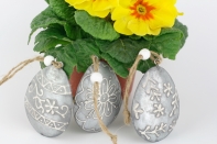 Veľkonočné dekorácie vajcia 5x7cm set 3ks