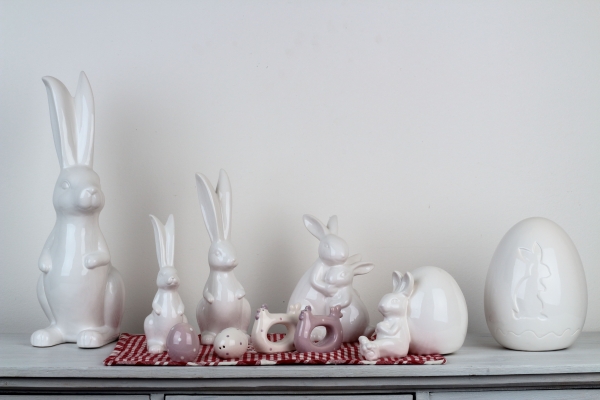 Veľkonočná dekorácie zajačie pár 19cm