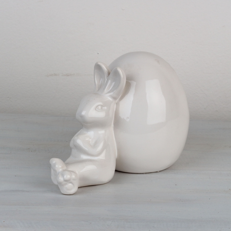 Veľkonočná dekorácie sediaci zajac 13x18cm