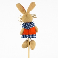 Veľkonočná dekorácia zajac v nohaviciach zapichovací