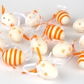Veľkonočné vajíčka bielo - oranžové 4cm