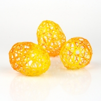 Veľkonočné vajco prútené - žlté 6cm