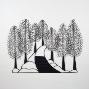 Dekorácia na stenu stromy 90x65cm