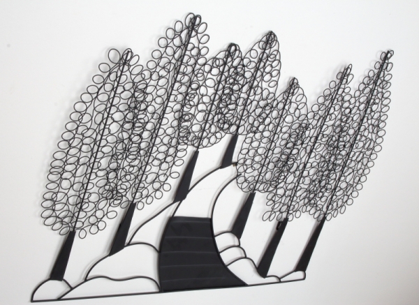 Dekorácia na stenu stromy 90x65cm